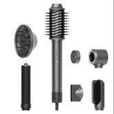 Uscător de păr profesional iHunt Femme 7 în 1 HD4 Pro, 1300W, 3 viteze, 4 temperaturi, gri metalizat, 30.5x6.5x5.8cm, set 7 accesorii